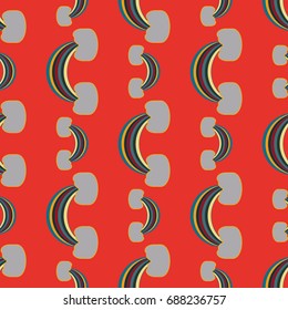 Rainbow seamless pattern. Rainbows design for textile, interior design, linens, etc. Cute abstract kids background.