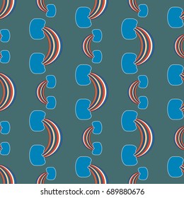 Rainbow seamless pattern. Rainbows design for textile, interior design, linens, etc. Cute abstract kids background.