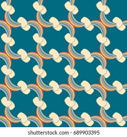 Rainbow seamless pattern. Rainbows design for textile, interior design, linens, etc. Cute abstract kids background.