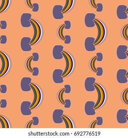 Rainbow seamless pattern. Rainbows design for textile, interior design, linens, etc. Cute abstract kids background.