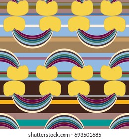 Rainbow seamless pattern. Rainbows design for textile, interior design, linens, etc. Cute abstract kids background.
