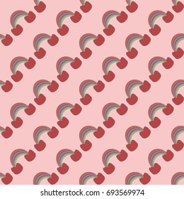 Rainbow seamless pattern. Rainbows design for textile, interior design, linens, etc. Cute abstract kids background.