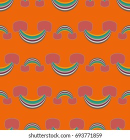 Rainbow seamless pattern. Rainbows design for textile, interior design, linens, etc. Cute abstract kids background.