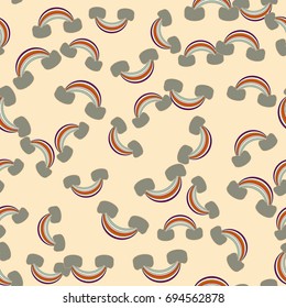Rainbow seamless pattern. Rainbows design for textile, interior design, linens, etc. Cute abstract kids background.
