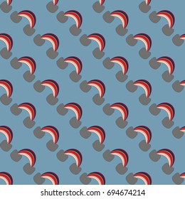 Rainbow seamless pattern. Rainbows design for textile, interior design, linens, etc. Cute abstract kids background.