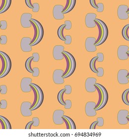 Rainbow seamless pattern. Rainbows design for textile, interior design, linens, etc. Cute abstract kids background.
