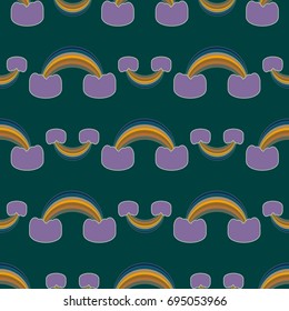 Rainbow seamless pattern. Rainbows design for textile, interior design, linens, etc. Cute abstract kids background.