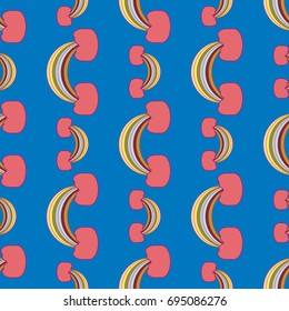 Rainbow seamless pattern. Rainbows design for textile, interior design, linens, etc. Cute abstract kids background.