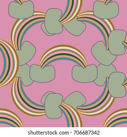 Rainbow seamless pattern. Rainbows design for textile, interior design, linens, etc. Cute abstract kids background.