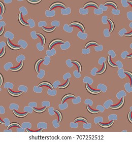 Rainbow seamless pattern. Rainbows design for textile, interior design, linens, etc. Cute abstract kids background.
