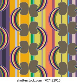 Rainbow seamless pattern. Rainbows design for textile, interior design, linens, etc. Cute abstract kids background.