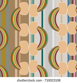 Rainbow seamless pattern. Rainbows design for textile, interior design, linens, etc. Cute abstract kids background.