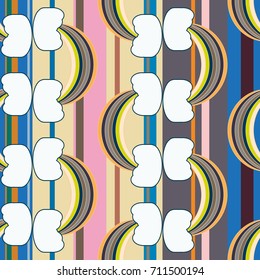 Rainbow seamless pattern. Rainbows design for textile, interior design, linens, etc. Cute abstract kids background.