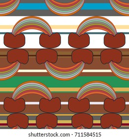 Rainbow seamless pattern. Rainbows design for textile, interior design, linens, etc. Cute abstract kids background.