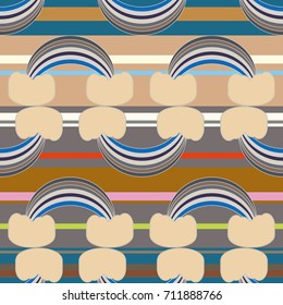 Rainbow seamless pattern. Rainbows design for textile, interior design, linens, etc. Cute abstract kids background.