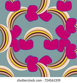 Rainbow seamless pattern. Rainbows design for textile, interior design, linens, etc. Cute abstract kids background.