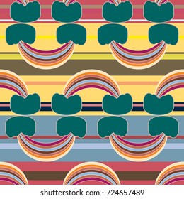 Rainbow seamless pattern. Rainbows design for textile, interior design, linens, etc. Cute abstract kids background.