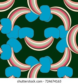 Rainbow seamless pattern. Rainbows design for textile, interior design, linens, etc. Cute abstract kids background.