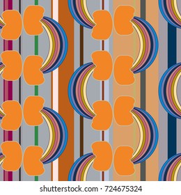 Rainbow seamless pattern. Rainbows design for textile, interior design, linens, etc. Cute abstract kids background.