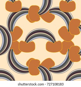 Rainbow seamless pattern. Rainbows design for textile, interior design, linens, etc. Cute abstract kids background.