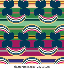 Rainbow seamless pattern. Rainbows design for textile, interior design, linens, etc. Cute abstract kids background.