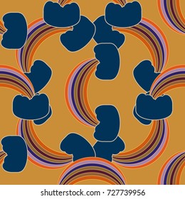 Rainbow seamless pattern. Rainbows design for textile, interior design, linens, etc. Cute abstract kids background.