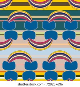 Rainbow seamless pattern. Rainbows design for textile, interior design, linens, etc. Cute abstract kids background.