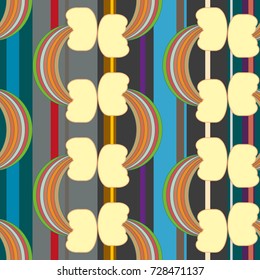 Rainbow seamless pattern. Rainbows design for textile, interior design, linens, etc. Cute abstract kids background.