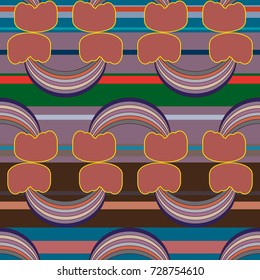 Rainbow seamless pattern. Rainbows design for textile, interior design, linens, etc. Cute abstract kids background.