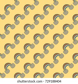 Rainbow seamless pattern. Rainbows design for textile, interior design, linens, etc. Cute abstract kids background.