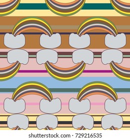 Rainbow seamless pattern. Rainbows design for textile, interior design, linens, etc. Cute abstract kids background.