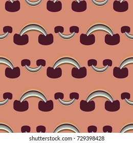 Rainbow seamless pattern. Rainbows design for textile, interior design, linens, etc. Cute abstract kids background.