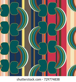 Rainbow seamless pattern. Rainbows design for textile, interior design, linens, etc. Cute abstract kids background.