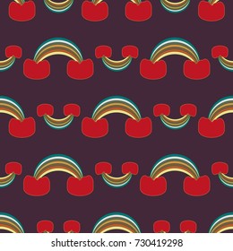 Rainbow seamless pattern. Rainbows design for textile, interior design, linens, etc. Cute abstract kids background.