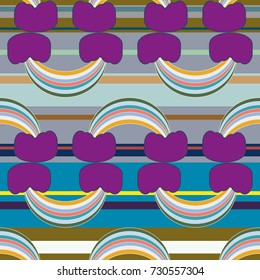 Rainbow seamless pattern. Rainbows design for textile, interior design, linens, etc. Cute abstract kids background.