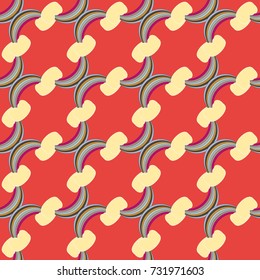 Rainbow seamless pattern. Rainbows design for textile, interior design, linens, etc. Cute abstract kids background.