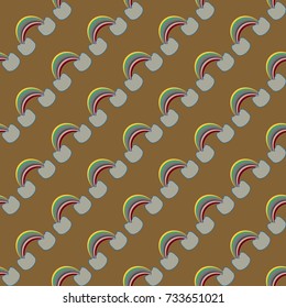 Rainbow seamless pattern. Rainbows design for textile, interior design, linens, etc. Cute abstract kids background.