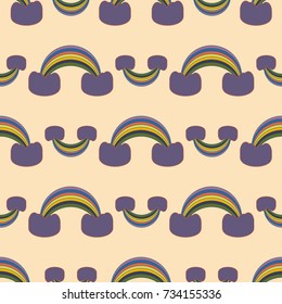 Rainbow seamless pattern. Rainbows design for textile, interior design, linens, etc. Cute abstract kids background.