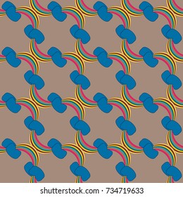 Rainbow seamless pattern. Rainbows design for textile, interior design, linens, etc. Cute abstract kids background.