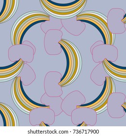 Rainbow seamless pattern. Rainbows design for textile, interior design, linens, etc. Cute abstract kids background.