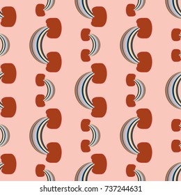 Rainbow seamless pattern. Rainbows design for textile, interior design, linens, etc. Cute abstract kids background.