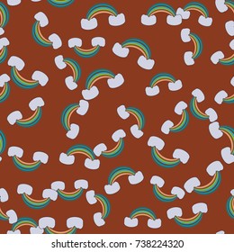Rainbow seamless pattern. Rainbows design for textile, interior design, linens, etc. Cute abstract kids background.