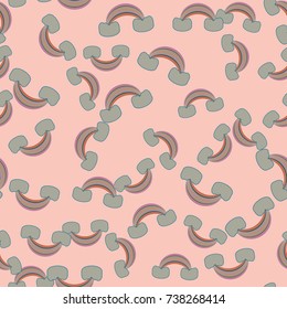 Rainbow seamless pattern. Rainbows design for textile, interior design, linens, etc. Cute abstract kids background.