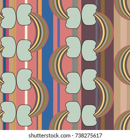 Rainbow seamless pattern. Rainbows design for textile, interior design, linens, etc. Cute abstract kids background.