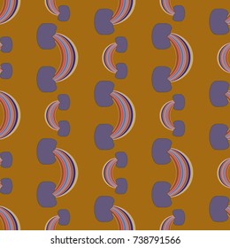 Rainbow seamless pattern. Rainbows design for textile, interior design, linens, etc. Cute abstract kids background.