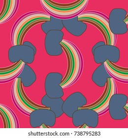 Rainbow seamless pattern. Rainbows design for textile, interior design, linens, etc. Cute abstract kids background.