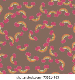Rainbow seamless pattern. Rainbows design for textile, interior design, linens, etc. Cute abstract kids background.