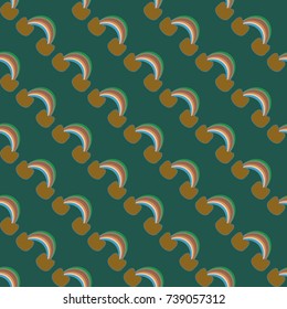 Rainbow seamless pattern. Rainbows design for textile, interior design, linens, etc. Cute abstract kids background.