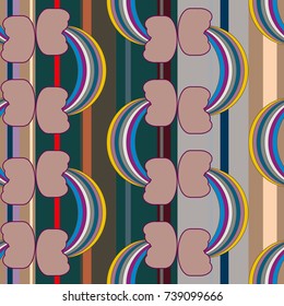 Rainbow seamless pattern. Rainbows design for textile, interior design, linens, etc. Cute abstract kids background.