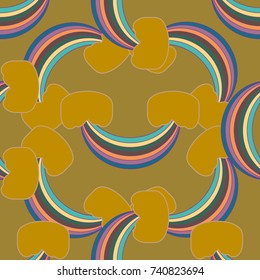 Rainbow seamless pattern. Rainbows design for textile, interior design, linens, etc. Cute abstract kids background.